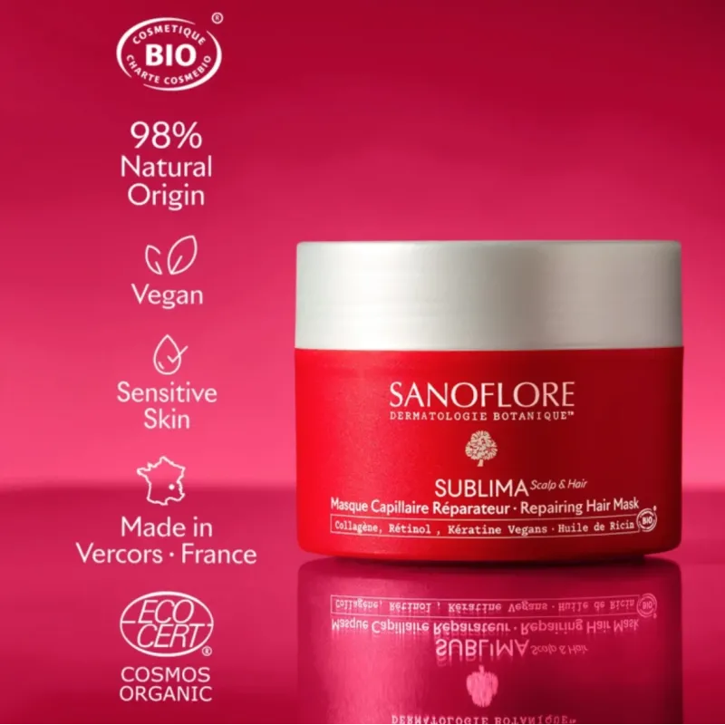 Achat Masque Capillaire Réparateur Bio SUBLIMA Sanoflore au meilleur prix