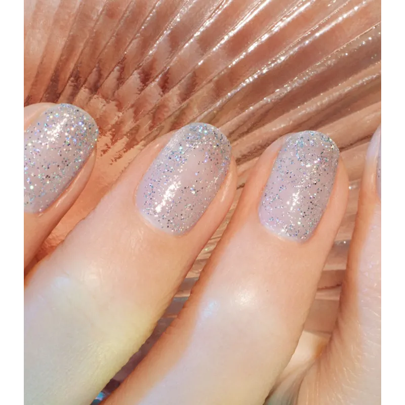 Vernis semi permanent LED GREEN FLASH transparent pailleté Manucurist