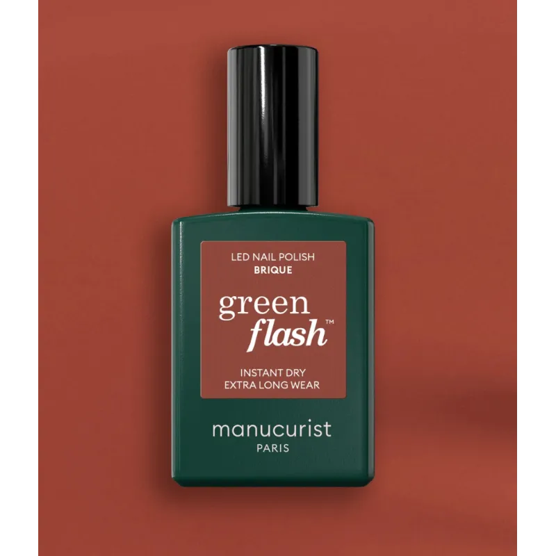 Achat Vernis semi permanent Rouge Brique LED GREEN FLASH Manucurist