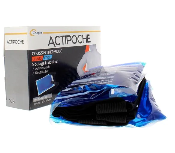 Actipoche coussin grand modèle 20x30 cm chaud et froid réutilisable - 1 poche