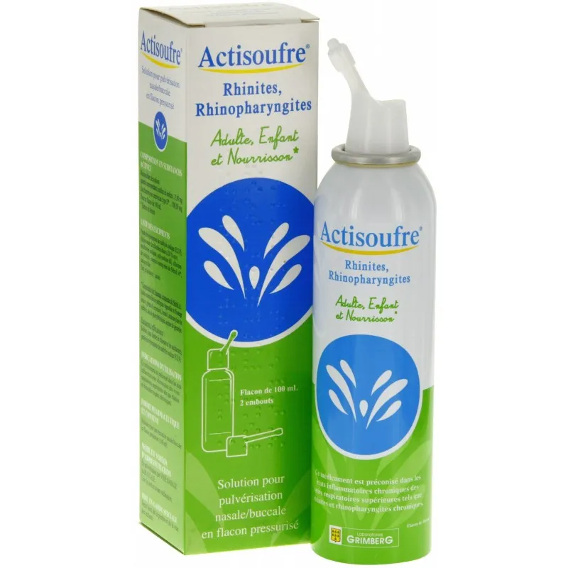 Actisoufre pulvérisation nasale/buccale 100ml | Nom de la...