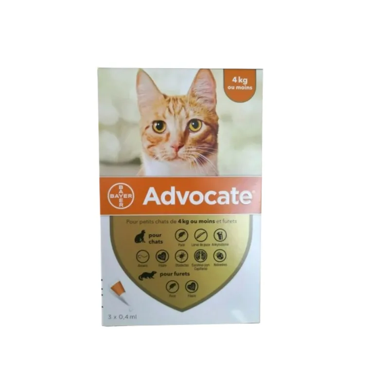 Advocate Petits Chats de 0 à 4 Kg 3 Pipettes