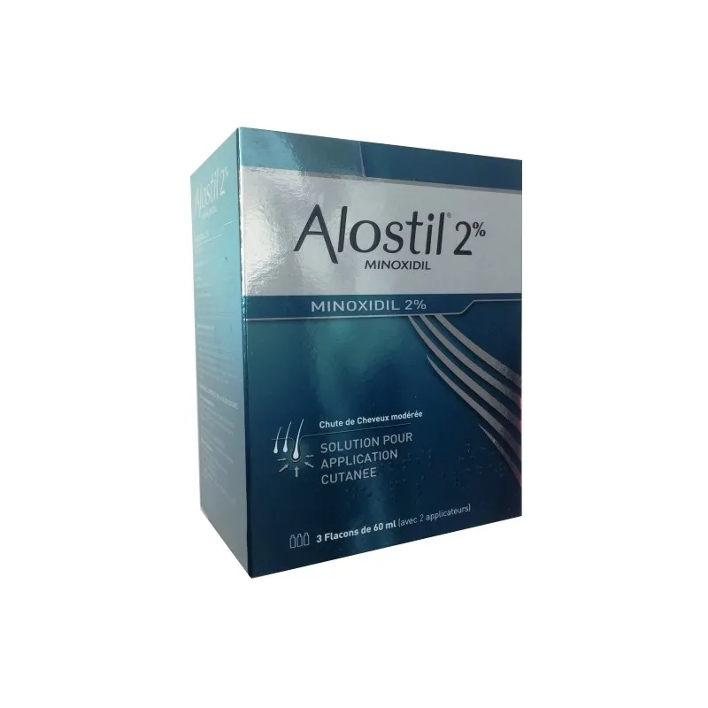 Alostil 2% solution pour application cutanée Minoxidil 60ml x3 |...