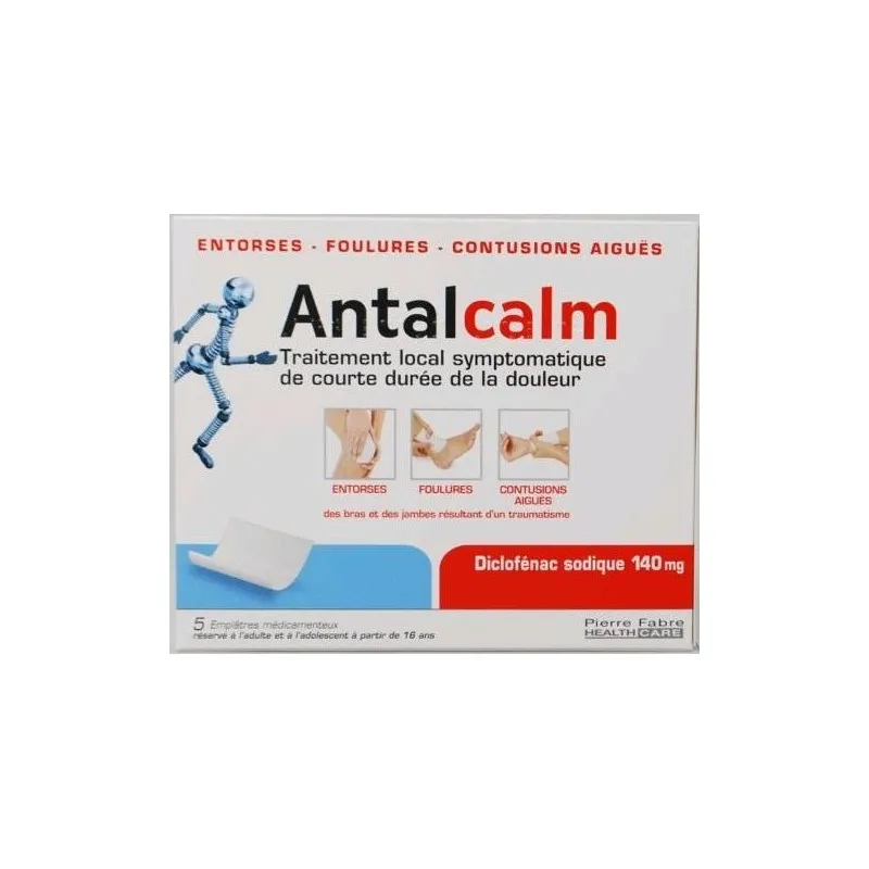 Antacalm 140mg 5 emplatres médicaux | Nom de la Pharmacie en variable