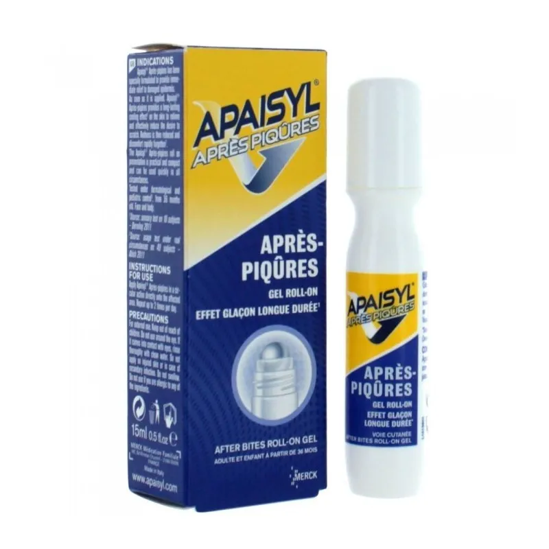 Merck Apaisyl roll-on après-piqures 15ml | Nom de la Pharmacie en...