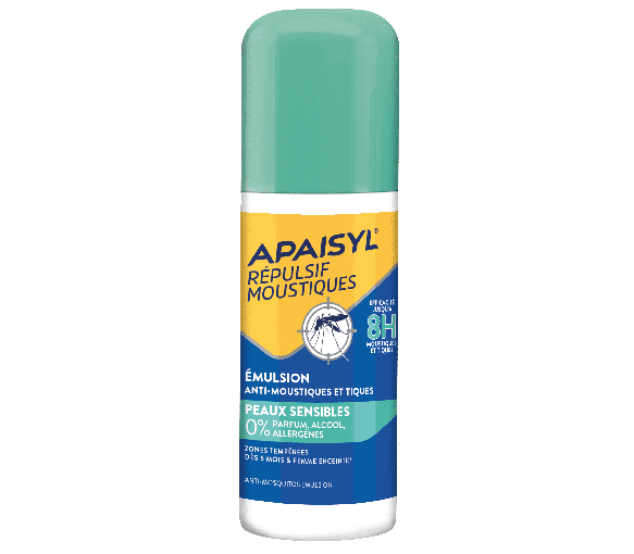 Emulsion anti-moustiques peaux sensibles Apaisyl - spray de 90 ml