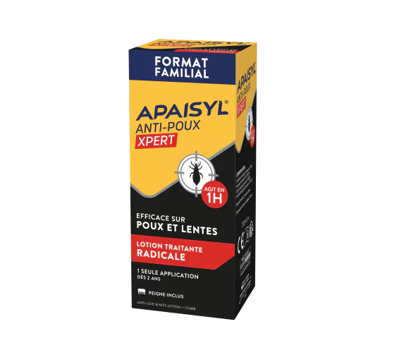 Apaisyl Xpert 100% radical lentes & poux - flacon de 200 ml avec peigne