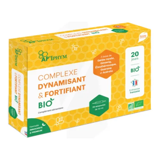AP’Iphym complexe dynamisant et fortifiant bio 20 ampoules 10ml -...