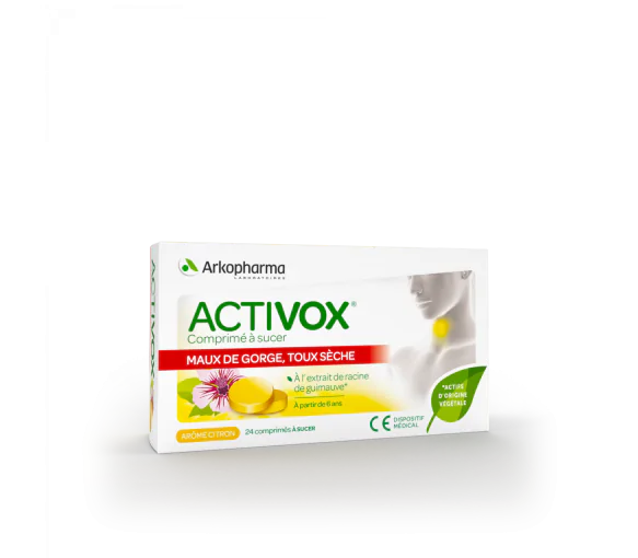 Activox comprimé à sucer arôme citron Arkopharma - boite de 24 comprimés