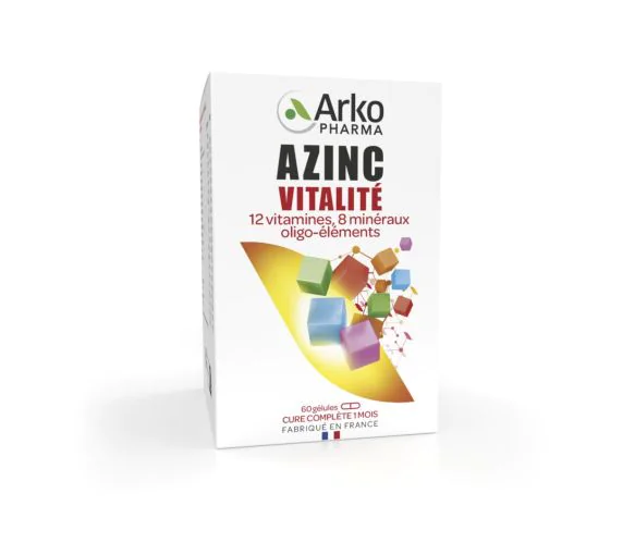 Azinc vitalité Arkopharma - boîte de 60 gélules