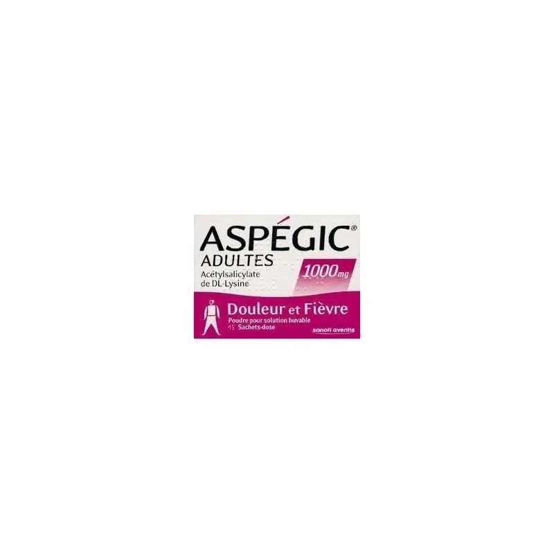 Aspegic adultes 1000 mg 15 sachets | Nom de la Pharmacie en variable