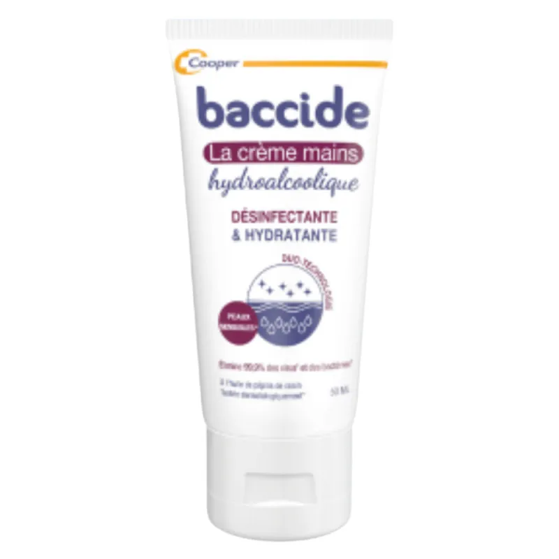 Labokapharma - Baccide Crème mains hydroalcoolique désinfectante & hydratante 50ml