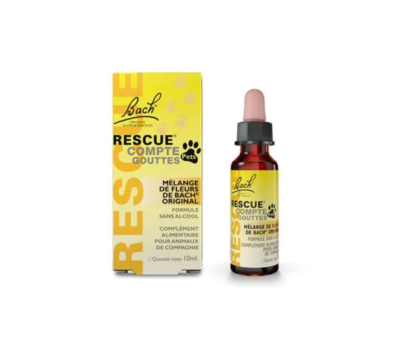 Rescue Pets Fleurs de Bach​ - flacon compte-gouttes de 10ml