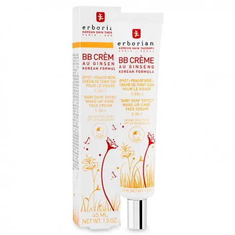 BB crème au Ginseng effet "peau de bébé" 5 en 1 teinte claire - 45 ml Erborian