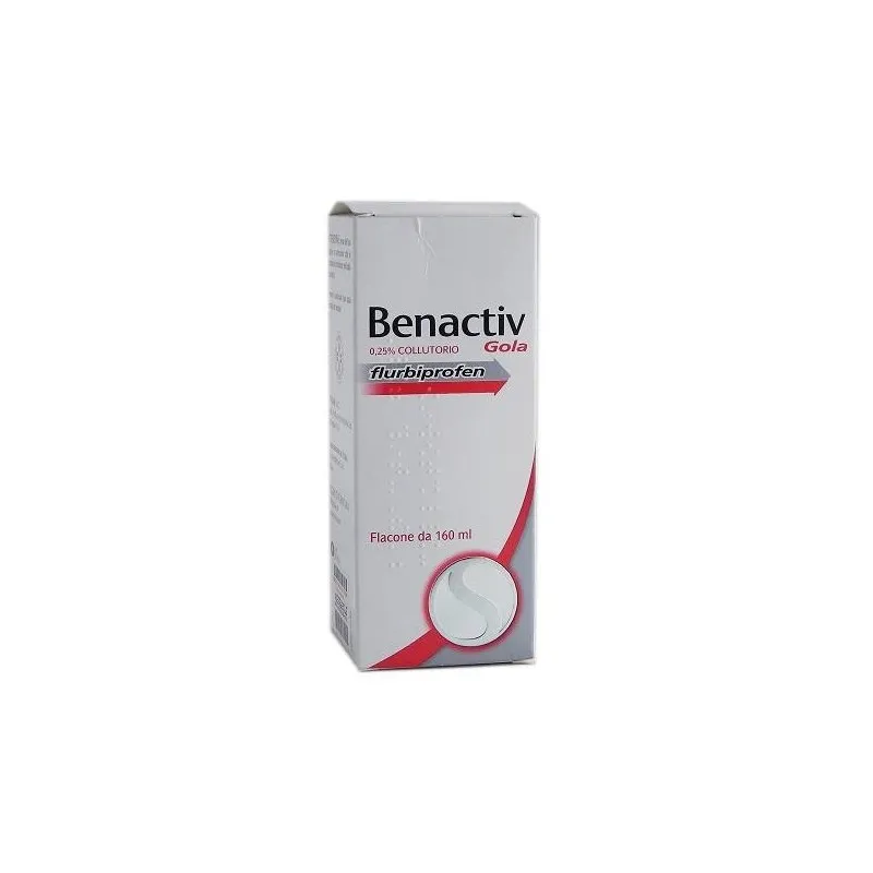 Benactiv bain de bouche gorge 160 ml 2,5%
