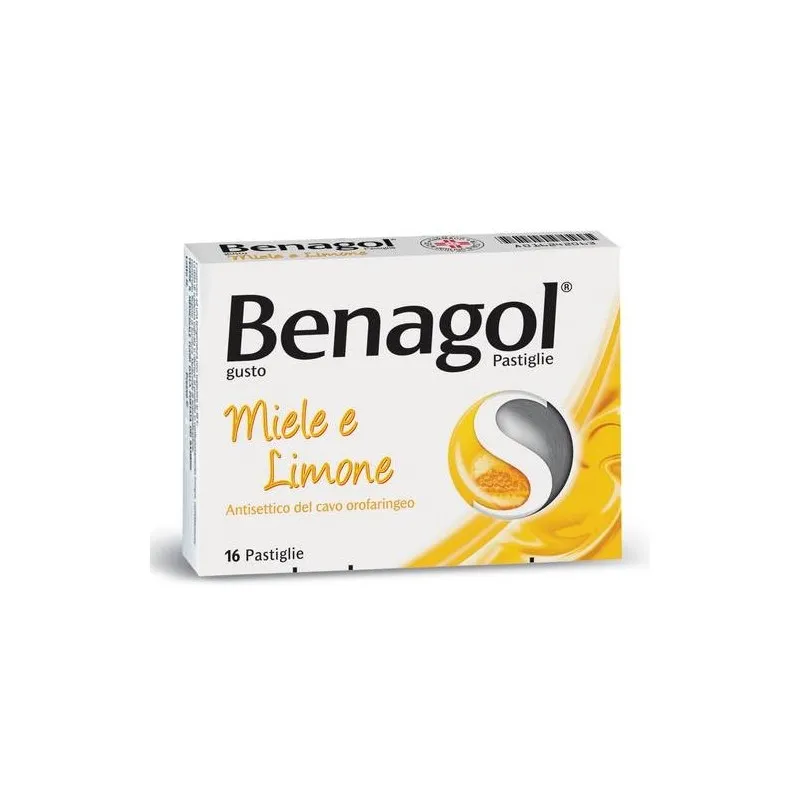 Benagol Alcool dichlorobenzylique Gorge 16 Comprimés Miel Citron