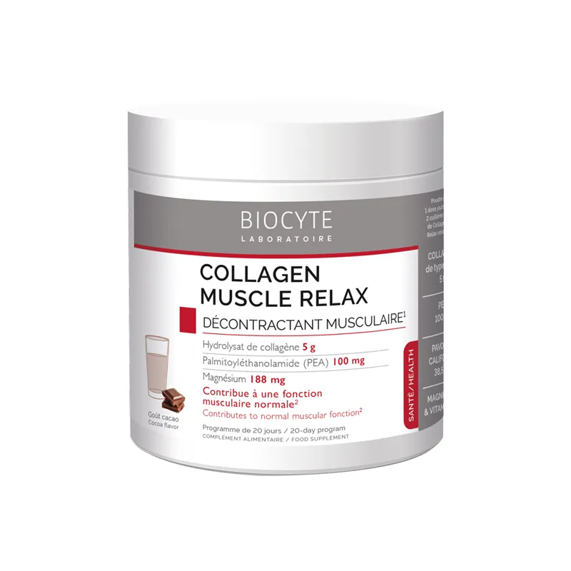 Labokapharma - Biocyte Collagen Muscle Relax goût cacao 220gr