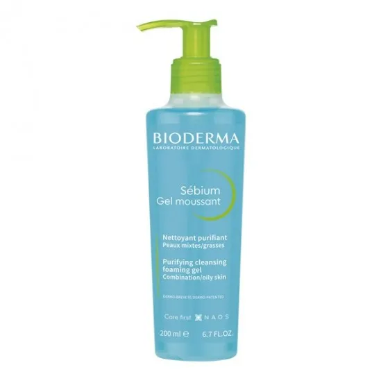 Bioderma sébium gel moussant nettoyant purifiant 200ml