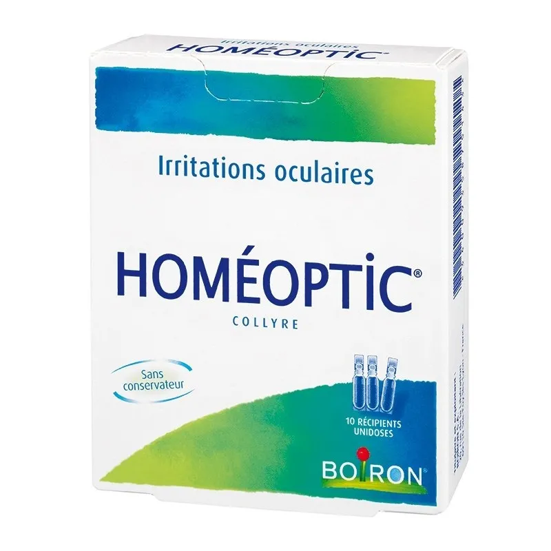 Boiron Homeoptic Collyre 10 Unidoses | Nom de la Pharmacie en variable