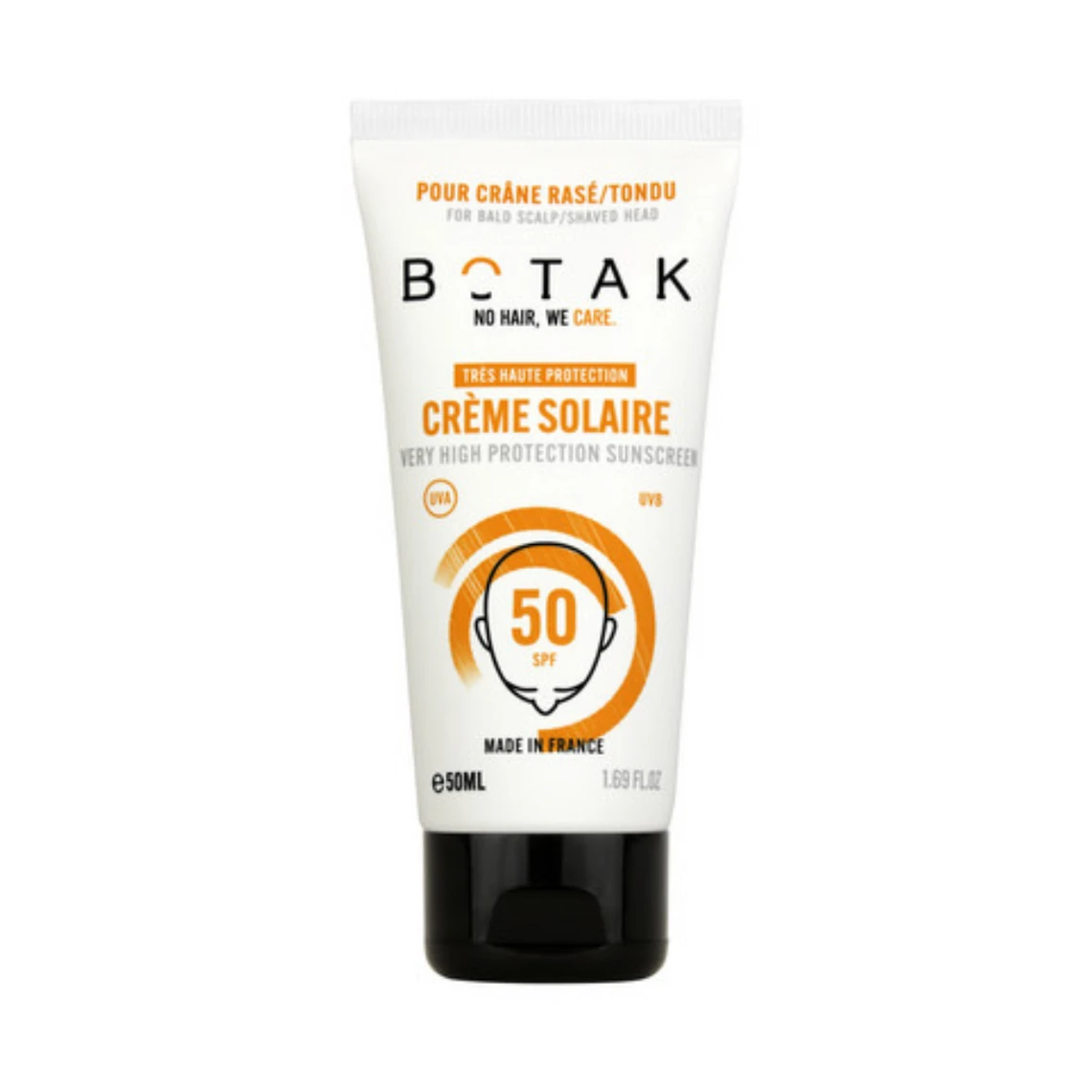 Crème Solaire SPF50 pour Crâne Rasé - Tondu - Chauve 50 ml