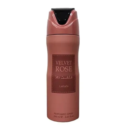 Lattafa Velvet Rose d Deodorant 6.7 Ounce pour femme