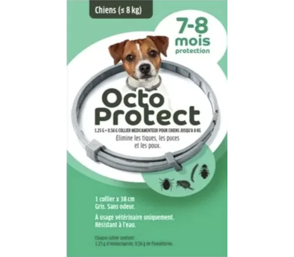 Octo Protect collier antiparasitaire petits chiens Elanco - un collier x 38cm