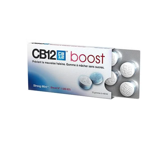 CB12 boost contre la mauvaise haleine - boîte de 10 gommes à macher