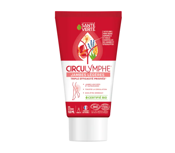 Circulymphe gel externe bio jambes lourdes Santé verte - Tube de 150 ml