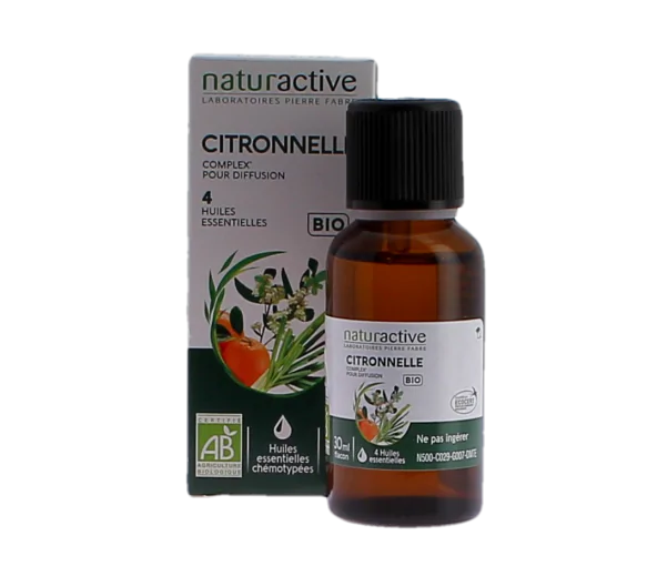 Complex' diffusion Citronnelle bio Naturactive - flacon de 30 ml