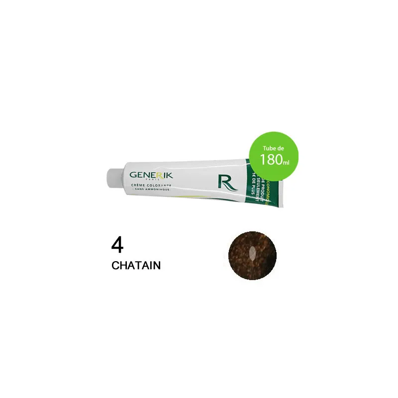 Coloration sans ammoniaque Generik 4 Chatain 180ml