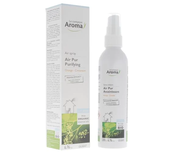 Air pur spray ambiant assainissant orange cannelle Le Comptoir Aroma - spray de 200 ml