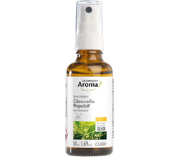 Citronella soirées d'été spray ambiant répulsif Le Comptoir Aroma - spray de 50 ml