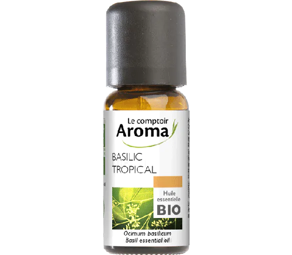 Huile essentielle de Basilic tropical bio Le Comptoir Aroma - flacon de 10 ml