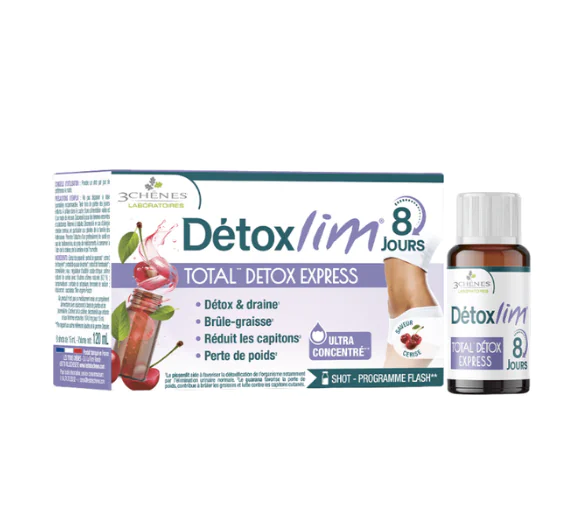 Détoxlim total detox express 8 jours cerise 3 chênes - flacon de 120ml
