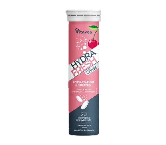 Hydrafresh hydratation et énergie cerise Vitavea - tube de 20 comprimés