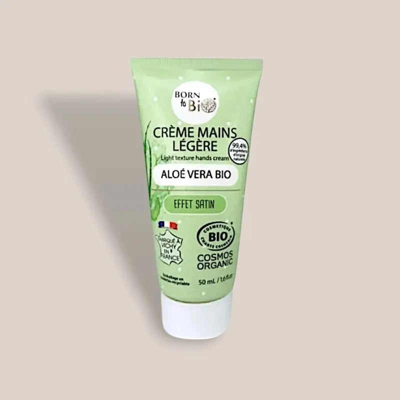Crème Mains Légère 50ml – Born to Bio | Hydratation Douce & Texture Non Grasse
