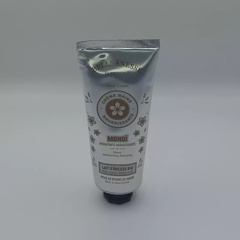 Crème Mains Nourrissante Monoï 75ml – Bell’Ânesse | Hydratation & Parfum Solaire