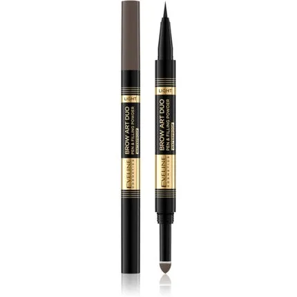 Eveline Cosmetics Brow Art Duo Pencil and Powder for Eyebrows 2-in-1 Light P1