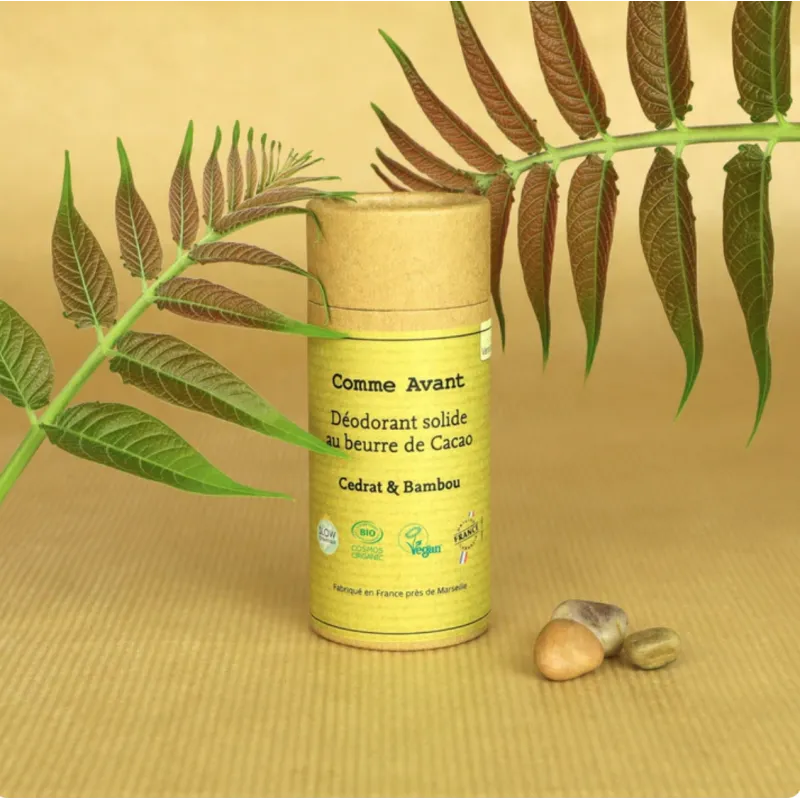 Déodorant Solide au Beurre de Cacao Cédrat & Bambou Comme Avant