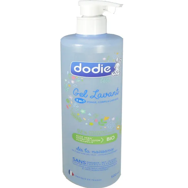 DODIE GEL LAVANT 3 EN 1 500 ML VISAGE CORPS CHEVEUX