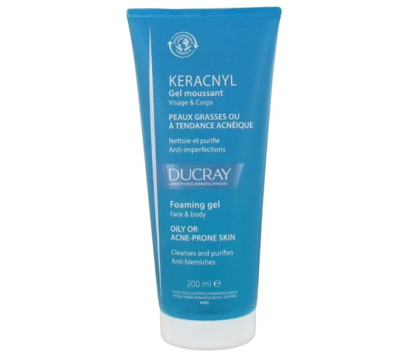 Keracnyl gel moussant visage et corps Ducray - tube de 200 ml