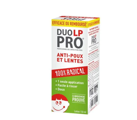 Lotion anti-poux et lentes 1 seul application Duo-LP-Pro - flacon 150 ml