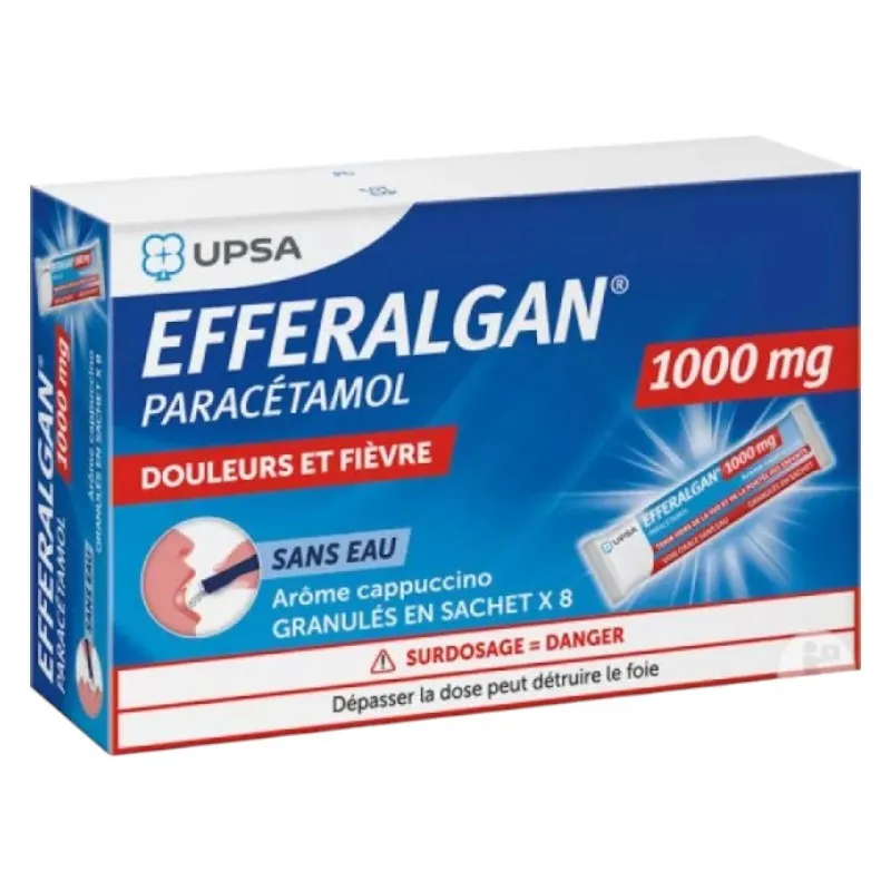 Efferalgan Cappuccino Granulés 8 Sachets 1000mg