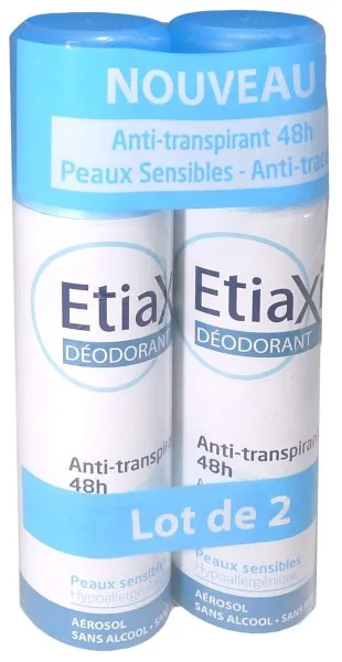 ETIAXIL DEODORANT ANTI-TRANSPIRANT 2x150ML