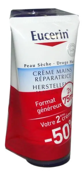 EUCERIN CREME MAINS REPARATRICE LOT DE 2X75ML