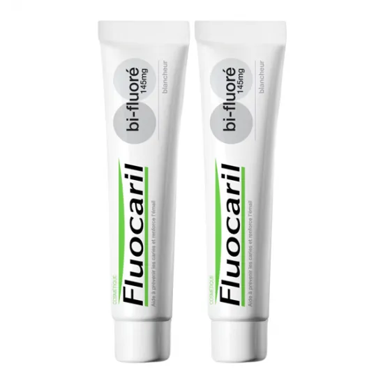 Labokapharma - Fluocaril Bi-fluoré 145mg dentifrice blancheur lot de 2x75ml