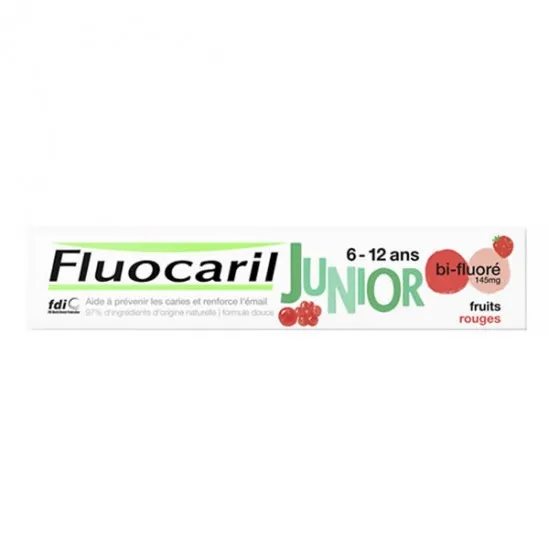 Labokapharma - Fluocaril dentifrice junior 6-12 ans gel fruits rouges 75ml
