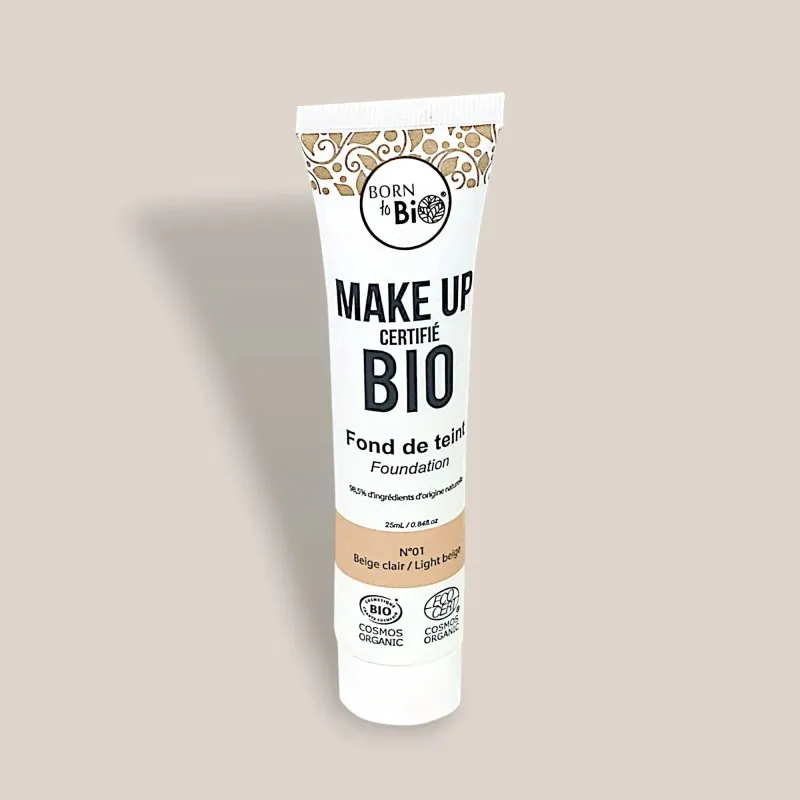Fond de Teint Beige Clair 25ml – Born to Bio | Teint Naturel & Unifié