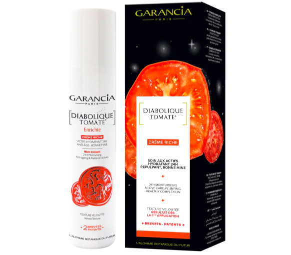 Diabolique tomate enrichie crème riche actif hydratant anti-âge Garancia - flacon de 30 ml