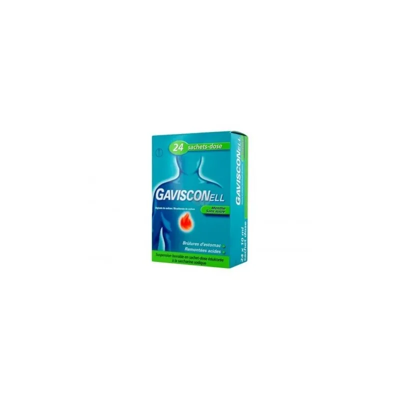 Gavisconell menthe 24 sachets | Nom de la Pharmacie en variable